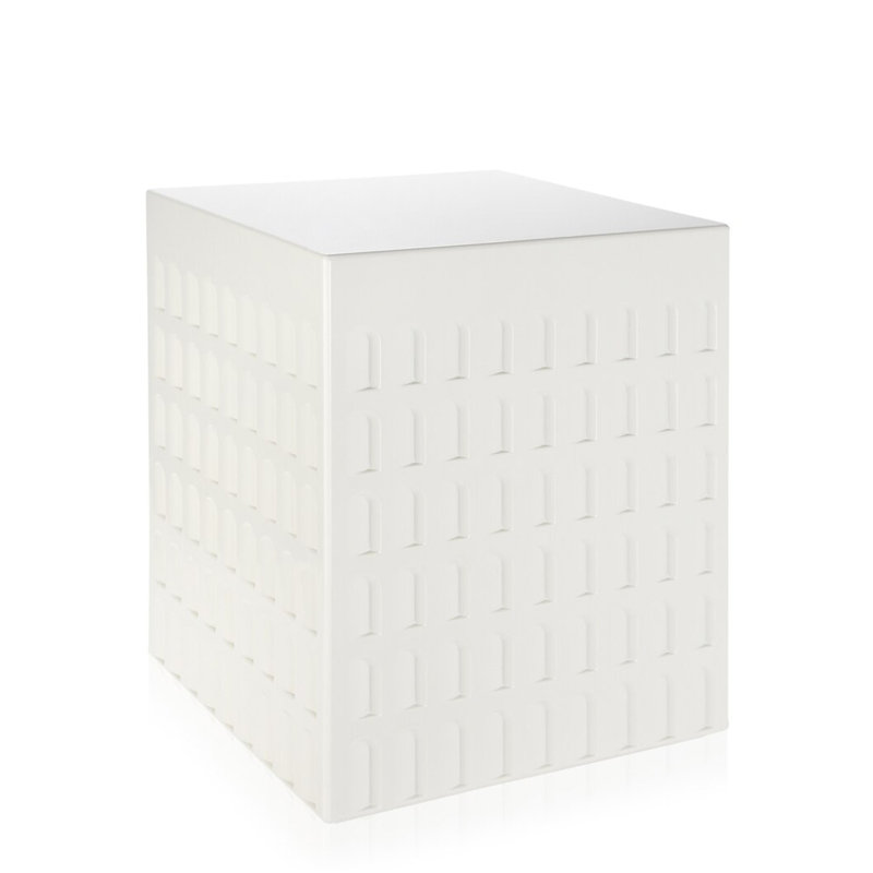 Eur Plastic Accent Stool, White