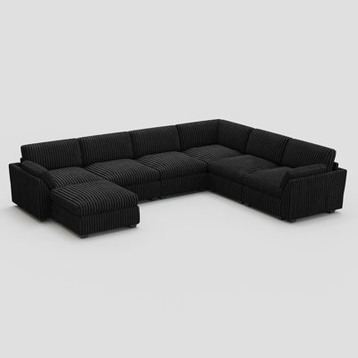 137.8" W U-Shaped Modular Sectional