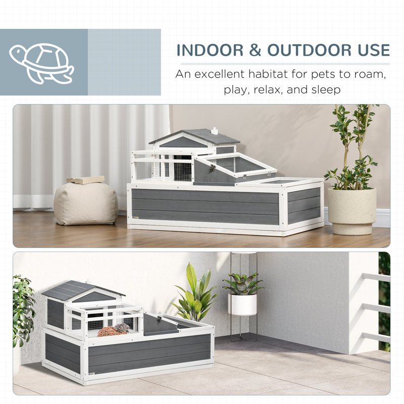 Pavillon en bois Kenosha, Blanc gris