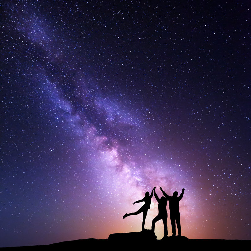 Milky Way, Night Sky - Photographie sur toile tendue, L 12 po x H 12 po