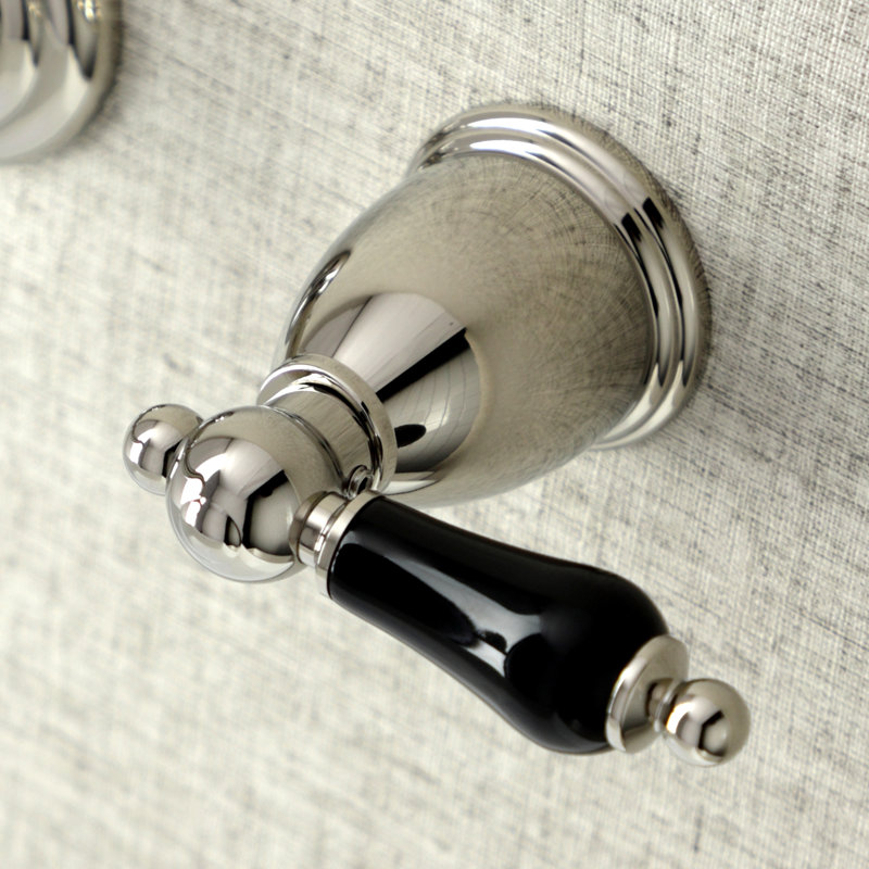 Kingston Brass Duchess Two-Handle Wall Mount Bathroom Faucet, Polished Nickel