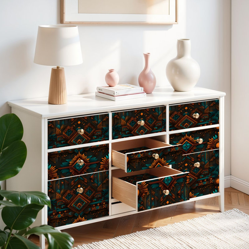 Papier peint auto-adhésif 4K Aztec 4K, L 117,6 po x l 17,5 po