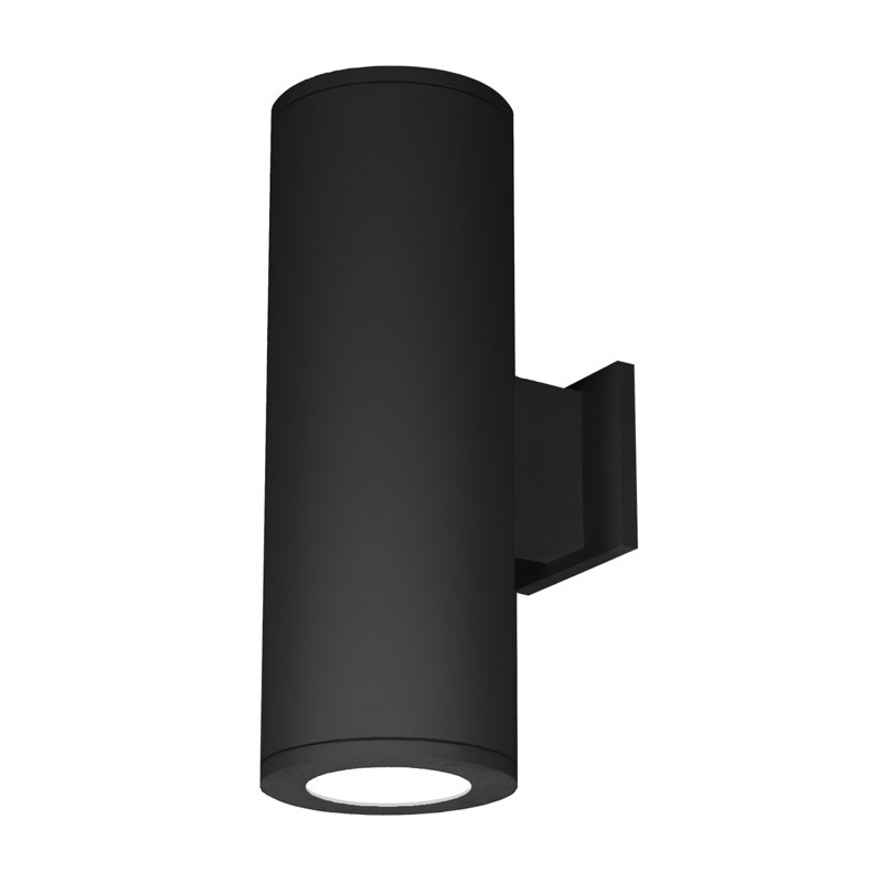Applique à bras extérieur à del Tube, Noir, 8"