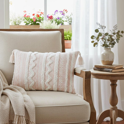 Housse de coussin rectangulaire en polyester et en toile de jute