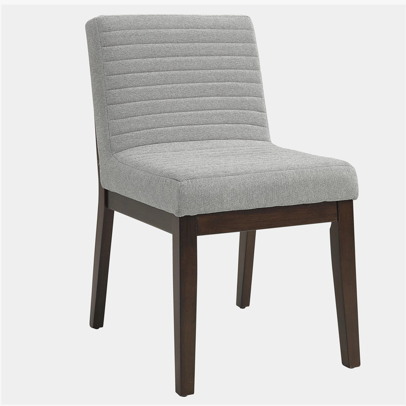 Chaise d'appoint Edwyn en lin gris (ensemble de 2)