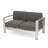 Hilary 56.69'' Wide Metal Loveseat with Cushions