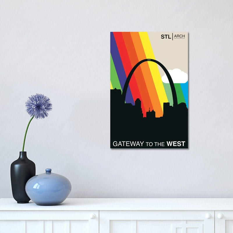 Gateway To The West - St. Louis by Benton Park Prints - Wrapped Canvas Print, 30.48 cm H x 45.72 cm W