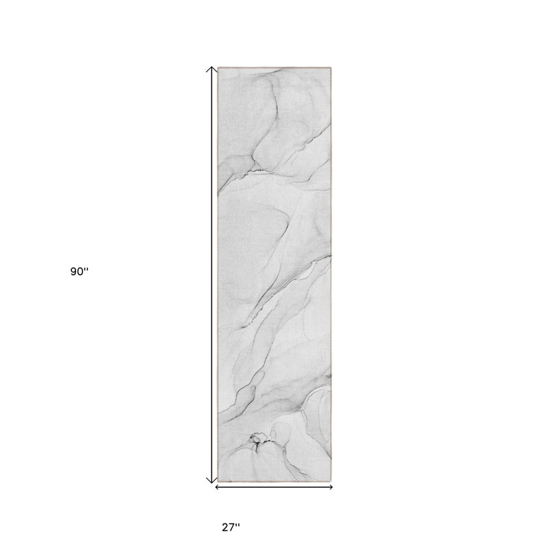 Tapis de couloir d'extérieur 8 po gris