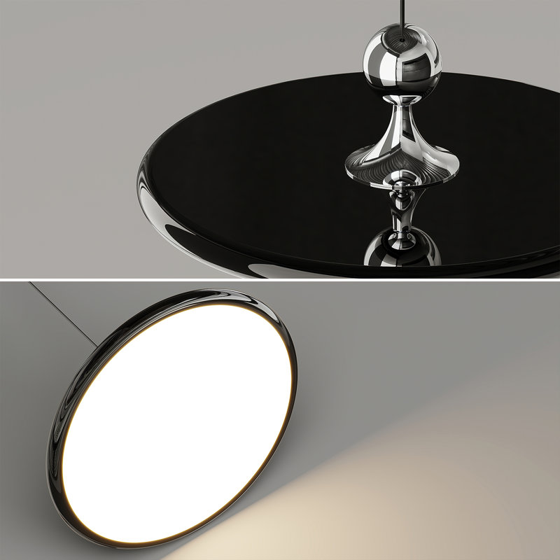 Iema 1 - Light Iron Single Round Dimmable LED Pendant