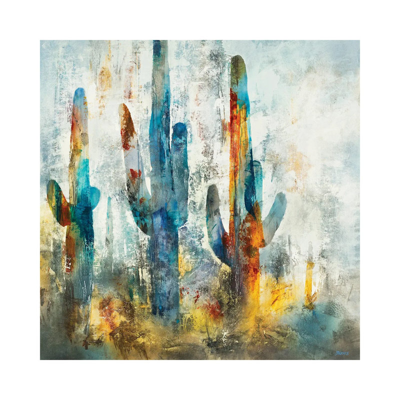 «Saguaro Forest» encadré par Scott Brems, H 26 po x l 26 po x P 1,5 po, Toile tendue, Non