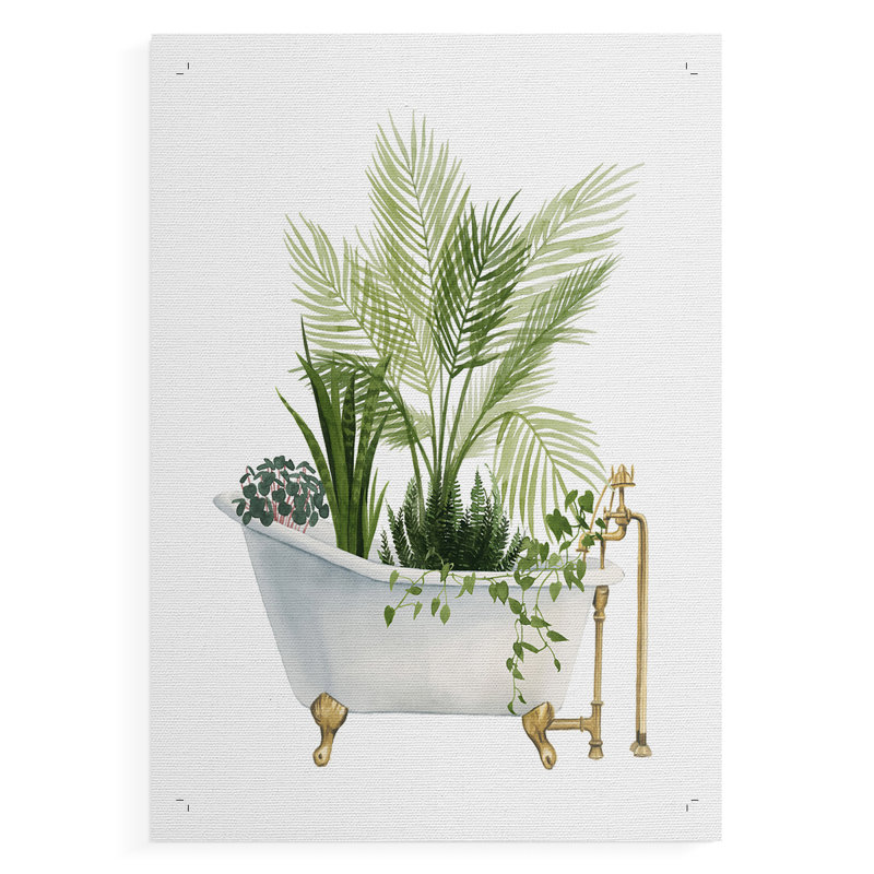 Plant Bath I - Impression sur toile seulement - NON-CADRE, H 18 po x l 12 po