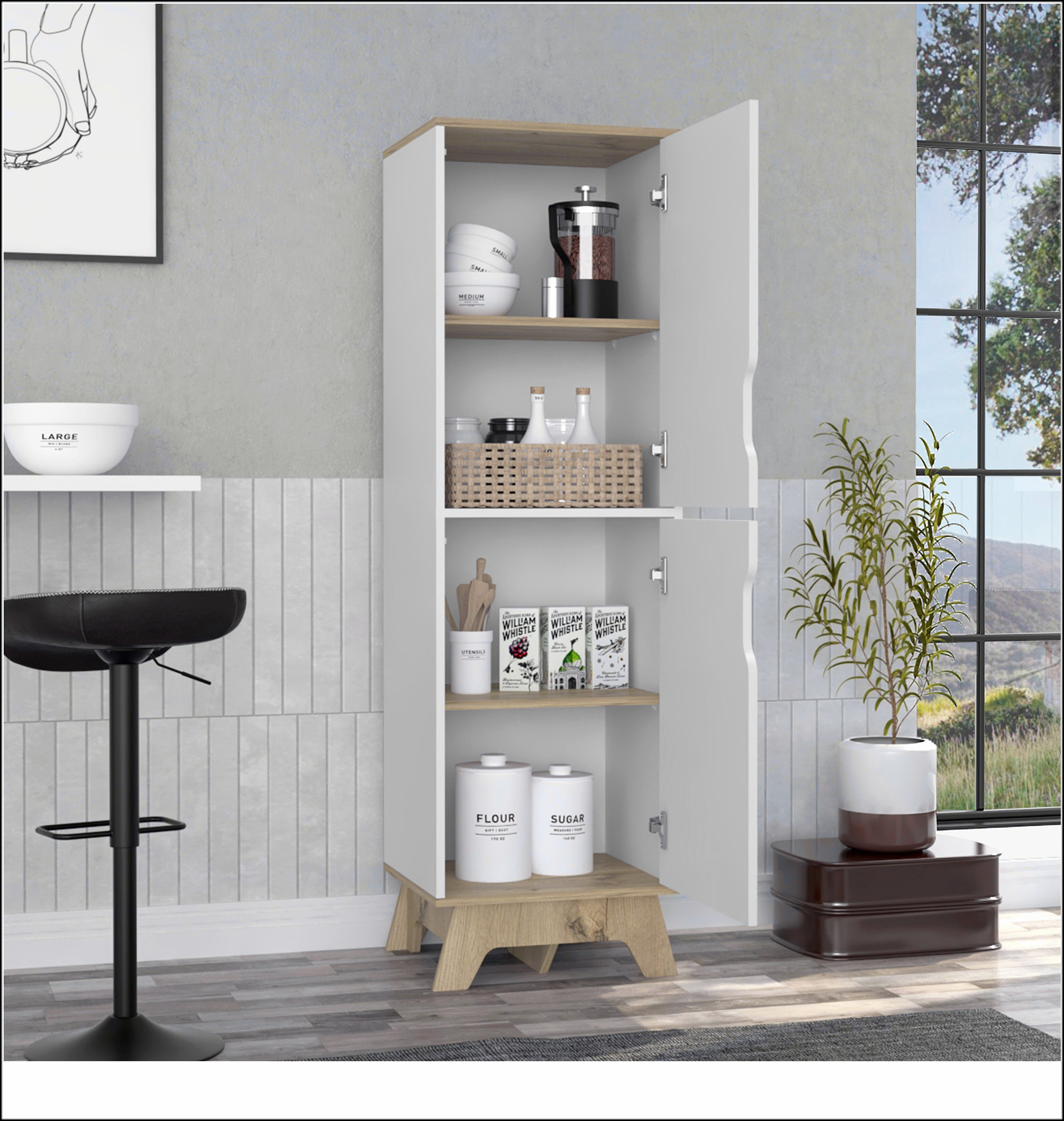 Porter Rutherford Winston Porter Rutherford 2-Door Pantry Cabinet | Wayfair