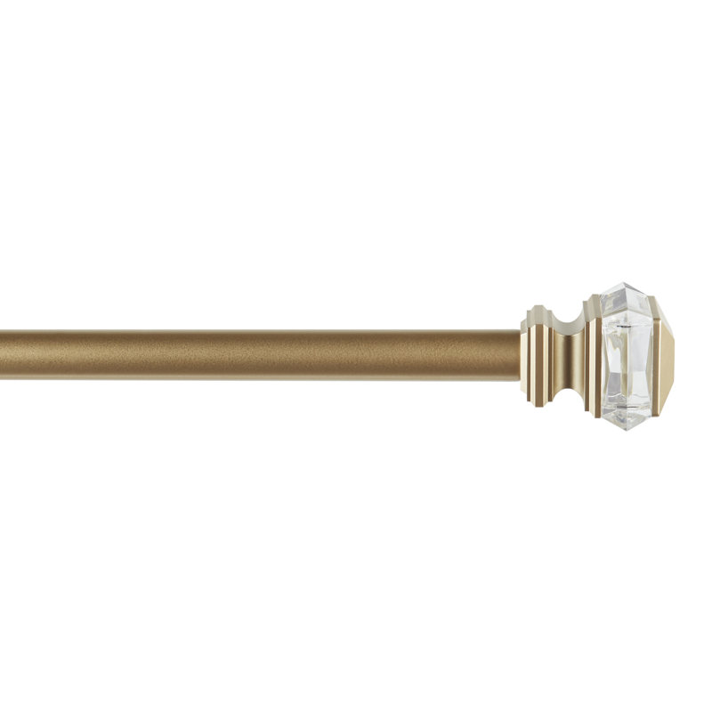 Tringle à rideaux simple réglable en fer de 66 po à 120 po 1 po, Or