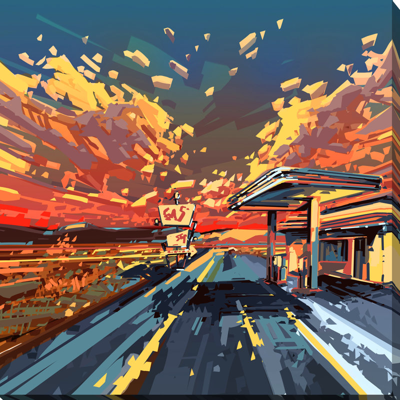Paysage du désert, ensemble de 4 impressions sur toiles tendues, null