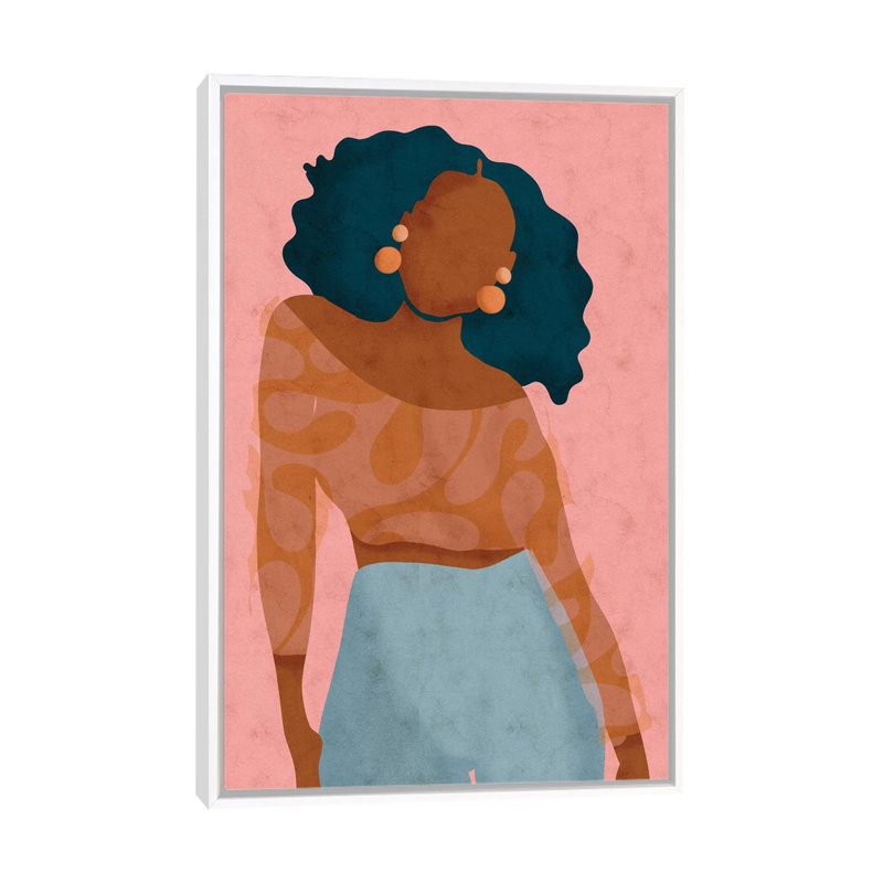 Impression « mood » par Reyna Noriega, H 48 po x l 32 po x 1,5 po, Pas de tapis, Toile blanche encadrée