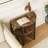 3-Tier Half-Round Narrow Side Table With Metal Frame-810858244
