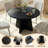 Amarachi Round Dining Table for 4 Farmhouse Kitchen Table-187398501