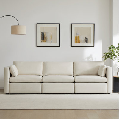 Canapé modulaire rembourré 3 pièces avec coussins Winfree