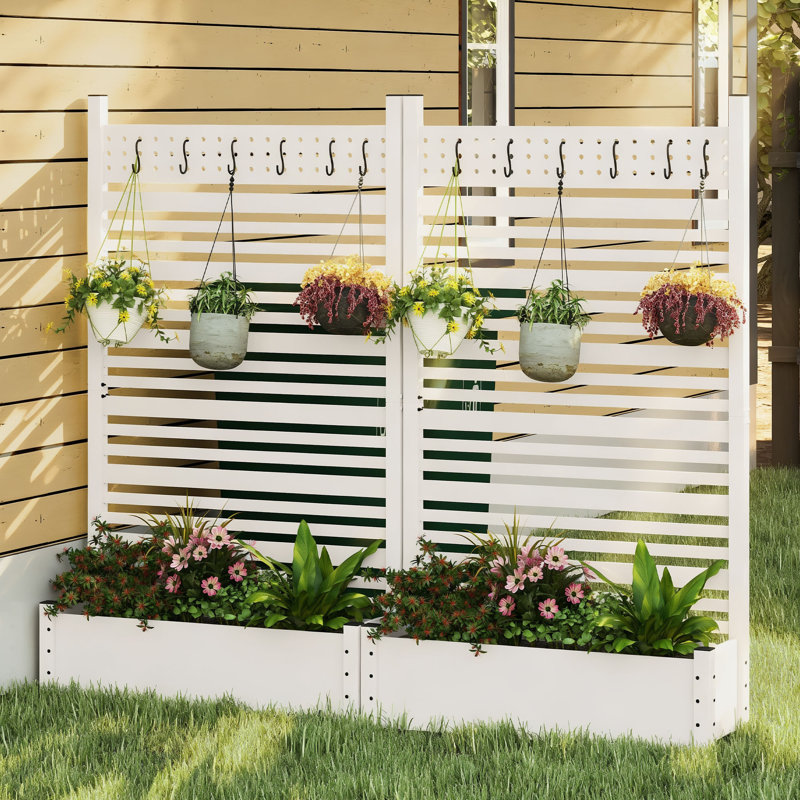 72" H X 42" W Raised Garden Bed, White