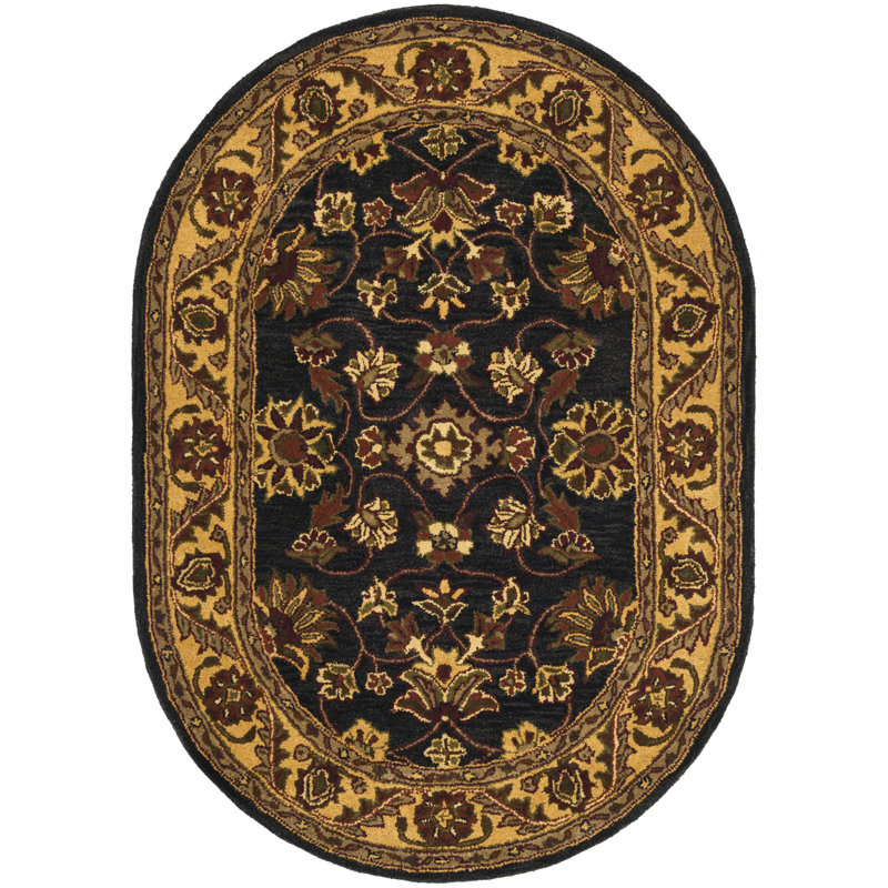 Santoyo Hand Tufted Wool Oriental Rug, Oval 7'9" x 9'6"