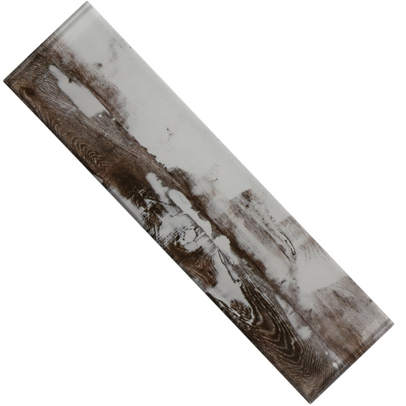 Calaway 3" L x 12" W Glass Brick Joint Mosaic Wall Tile