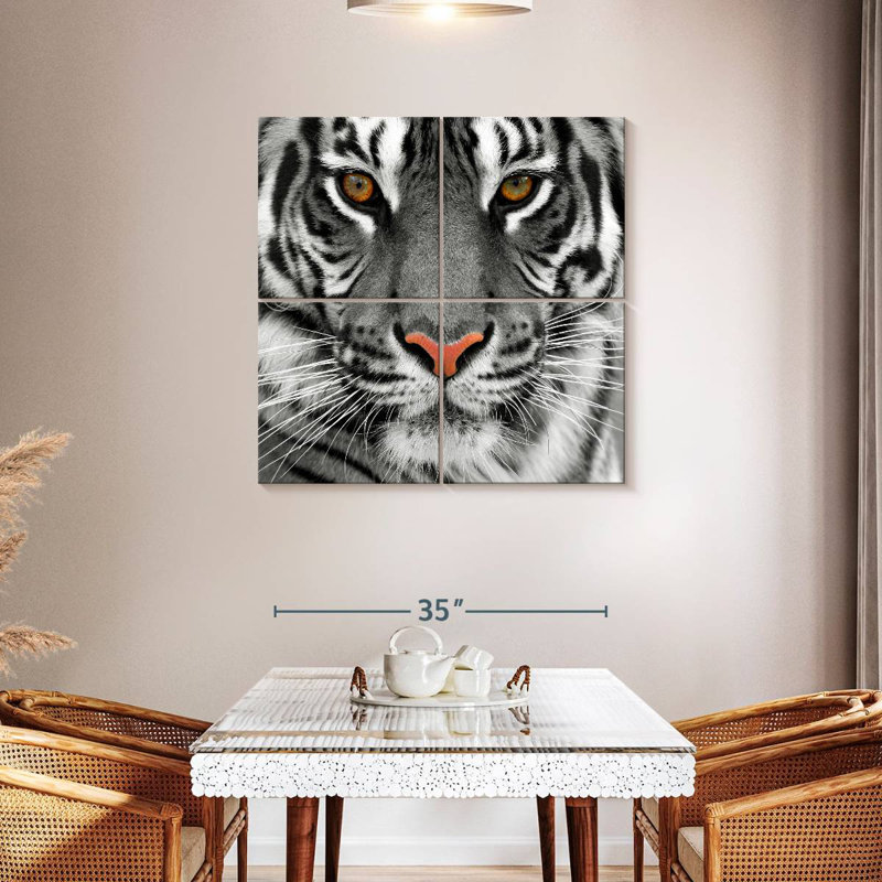 Brampt Staring Tiger, 38" H x 38" W