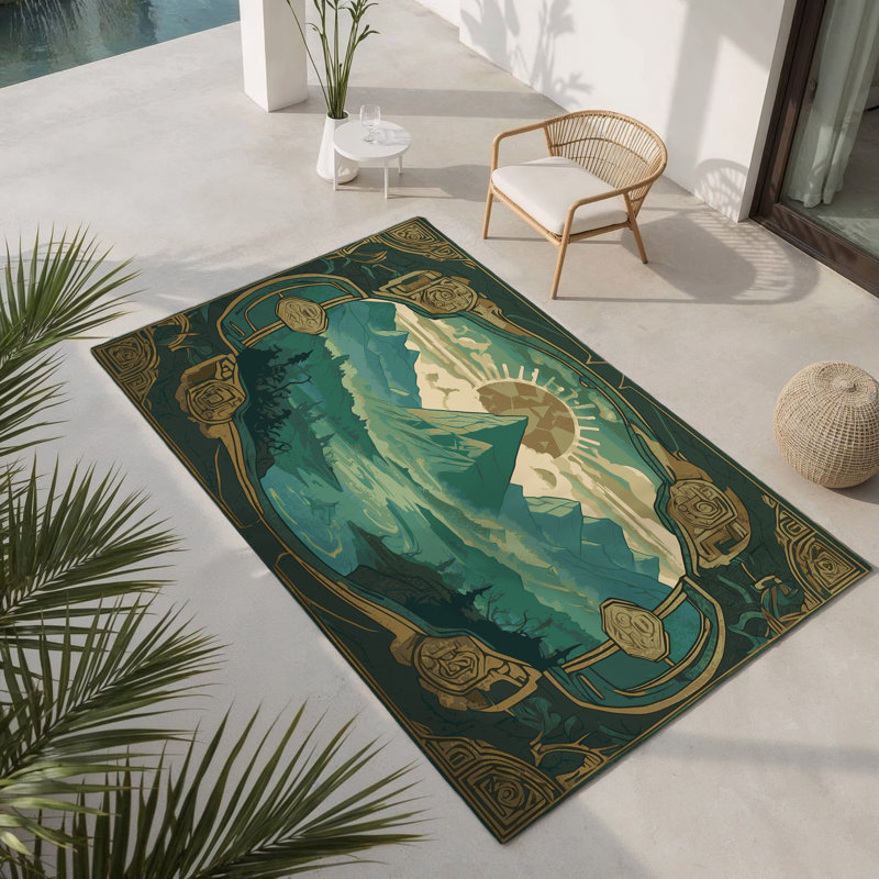 Tapis intérieur et extérieur Hero's Anthem, Rectangle 1 pi 6 po x 2 pi 6 po