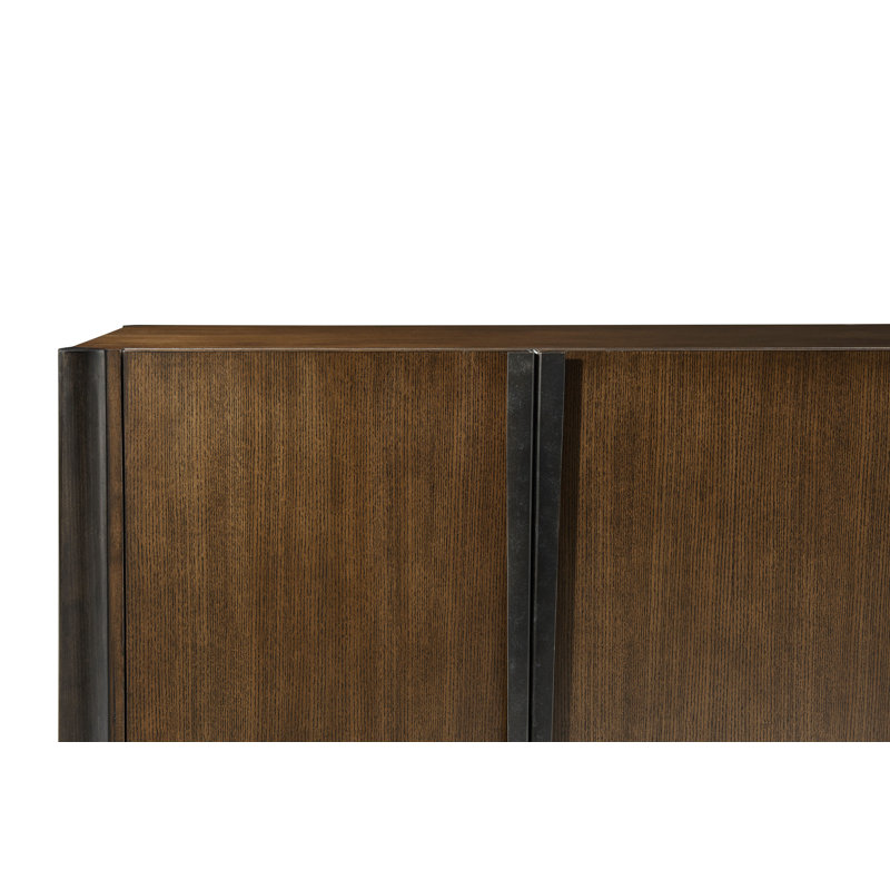 Helix 71.75'' Beech Solid Wood Sideboard with Brass Hardware