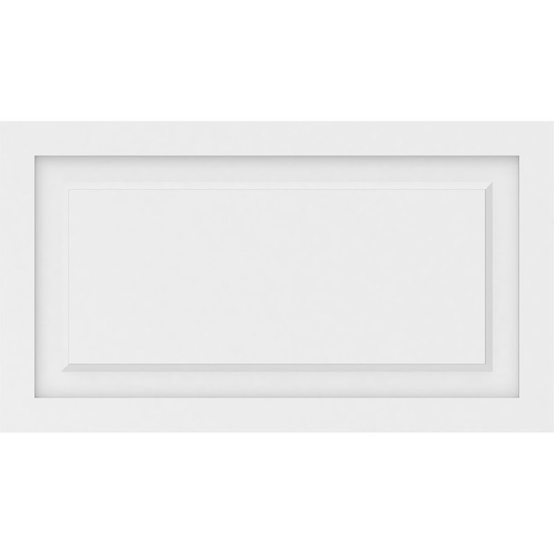 Panneau mural Harrison 3D en blanc, H 18 po x l 32 po x P 0,63 po