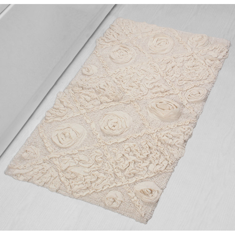 Modesto Bath Rug 100% Cotton Machine Washable Bath Rug with Spray Latex Backing