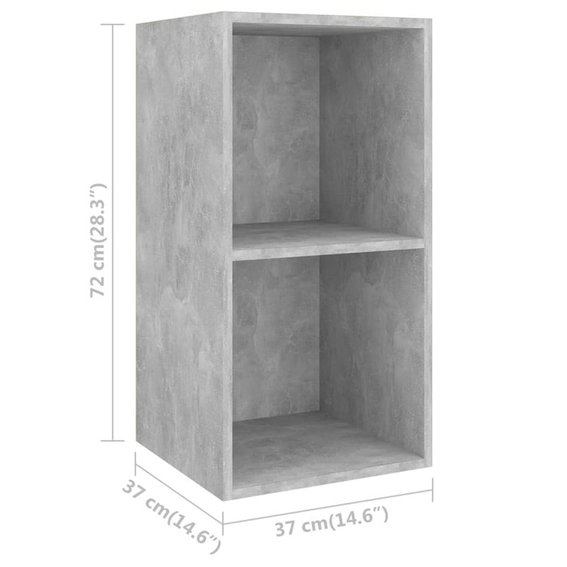 Drayvin Unfinished Floating TV Stand for TVs up to 88", Concrete Grey