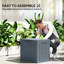Outsunny 97L Plastic Garden Storage Box with Handles Waterproof-122946205