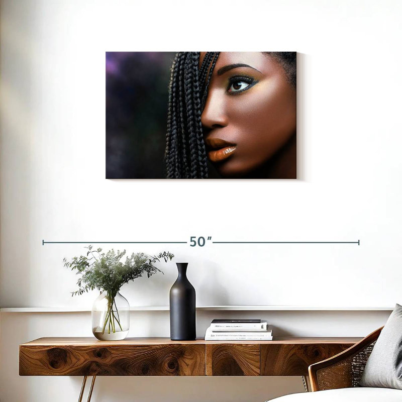 Sh Shoresworth, femme noire, beauté, H 20 po x l 30 po