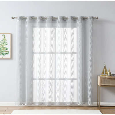 Semi Sheer Curtains / Drapes Single Panel