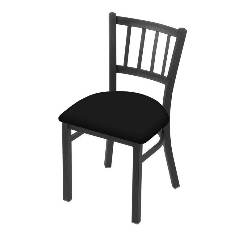 Chaise Contessa 610, Vinyle - Vinyle noir, Étain