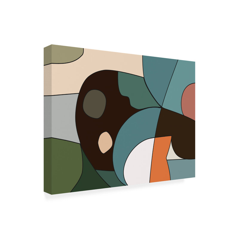 Gorée, abstrait, audacieux, moderne, abstrait frais, H 14 po x l 19 po x P 2 po