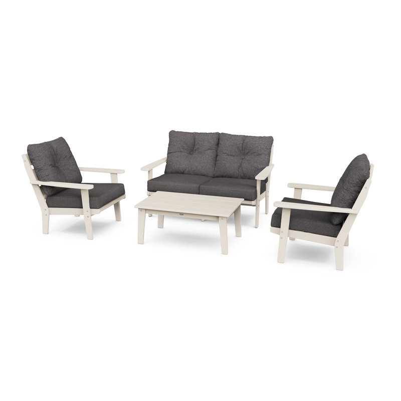 Lakeside 4-Piece Deep Seating Set, Sand, Ash Charcoal Revolution®