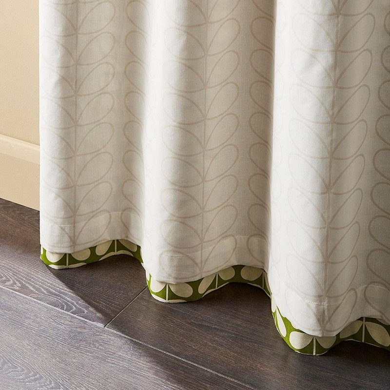 Orla Kiely Solid Stem Eyelet Curtains Pear Semi Sheer Eyelet Curtain Pair, 168 W x 229 D cm