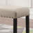 Fabric Dining Bench With Nailhead Trim, Tan-630104462
