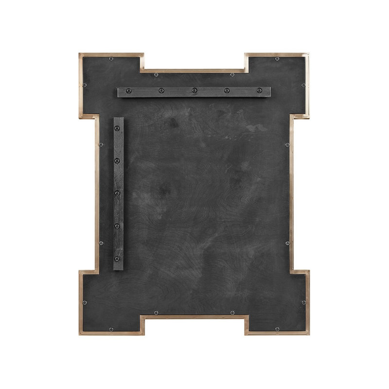 Dusty Bronze 36" Wide Sculptural Metal Frame Accent Mirror