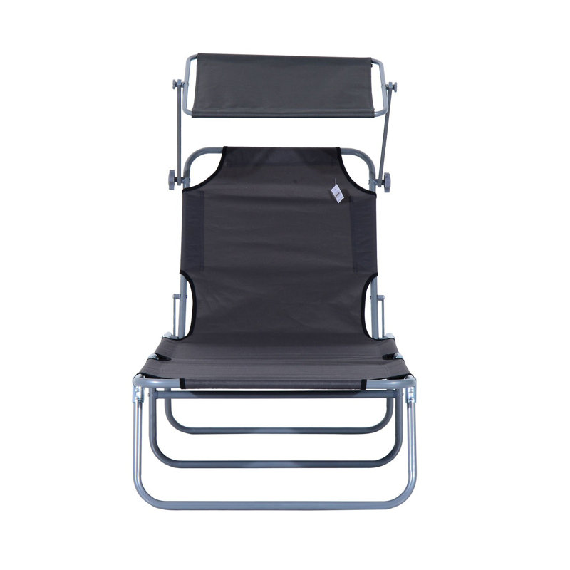 187cm Long Reclining Single Chaise, Grey