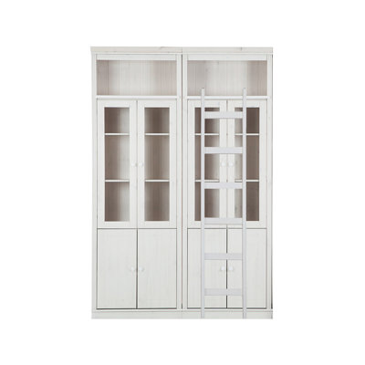 Demetricia Solid Wooden Library Bookcase H:223 W:148 cm