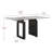 White Dining Table with 2 Black Pedestal Legs-1656891456