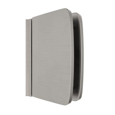  Calypso Series Non-Adjustable Glass To Header Mount Pivot Hinge Elite Header Brushed Nickel