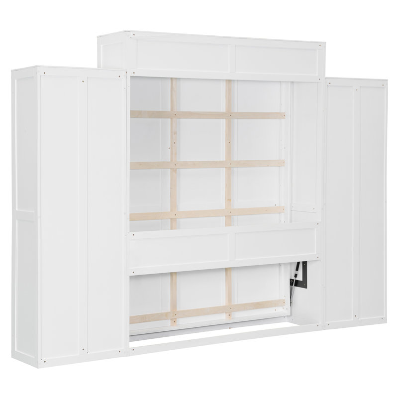 Lit escamotable Murphy avec placard, tiroirs et table, Double