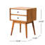 Table de chevet en bois avec structure en contreplaqué - Design Mid-Century 2 teint naturel