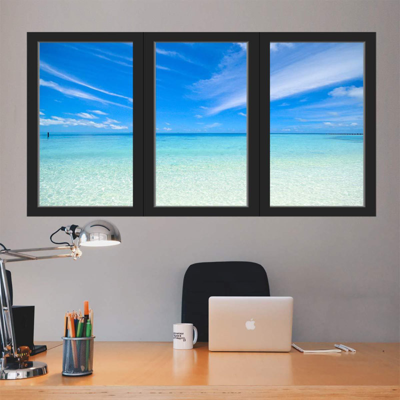 Nautical & Beach Window Decal, 13" H x 22" W