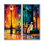 «Outdoor Jazz Music In Paris - Music Jazz», reproduction d'art sur toile, ensemble d'art mural rétro jaune de 2