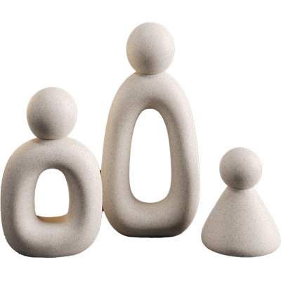 Abstract Family Figurine Set of 3