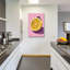 «Lemon Cut On Pink Fond» par Momart, art mural en verre acrylique-1831096027